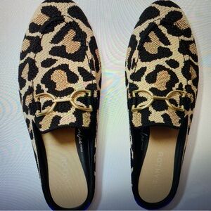 Rothy's Black and Tan Animal Print Flats